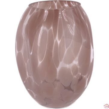 VASE EN VERRE EFFET TACHETÉ 20X15 CM