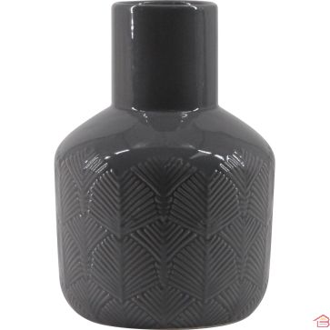 VASE KACEY GRIS 17.5X12.3 CM
