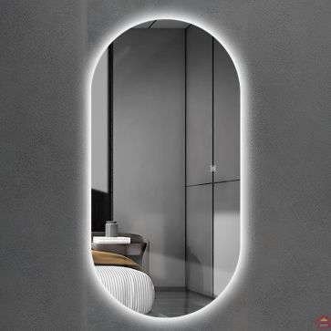 MIROIR MURAL RECTANGULAIRE AVEC ÉCLAIRAGE LED BLANC FROID 120 X 60 CM