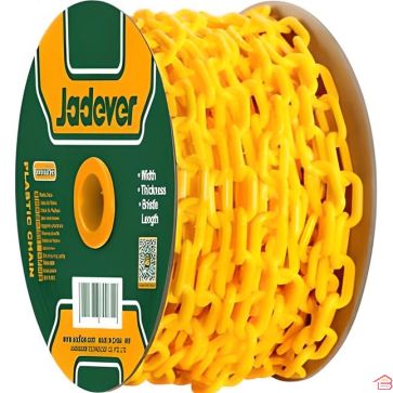 CHAÎNE EN PLASTIQUE 8 MM X 25 M JAUNE JADEVER