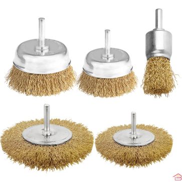 ENSEMBLE DE 5 BROSSES MÉTALLIQUES JADEVER