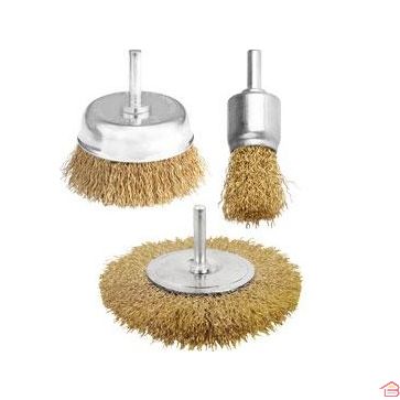 ENSEMBLE DE 3 BROSSES MÉTALLIQUES JADEVER