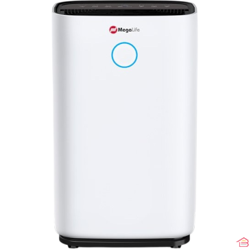 DÉSHUMIDIFICATEUR ET PURIFICATEUR D'AIR 25L/JOUR 2 EN 1 MEGALIFE