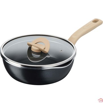 SAUTEUSE AVEC COUVERCLE 24 CM REVÊTEMENT TITANIUM NOIR TEFAL