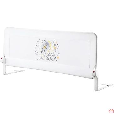 BARRIÈRE DE LIT EN ACIER BLANC AVEC MOTIF MOUTON 120CM X 48,5CM