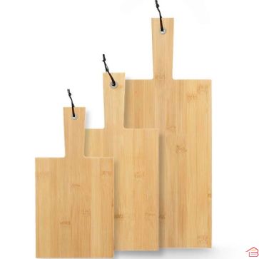 LOT DE 3 PLANCHES À DÉCOUPER AVEC POIGNÉE EN BAMBOU
