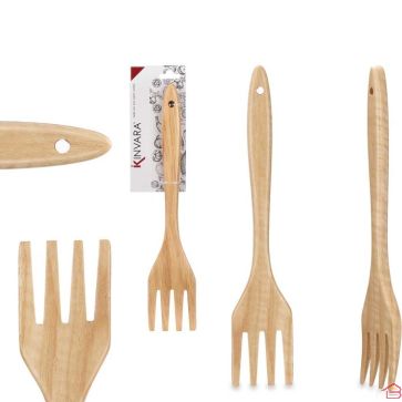 FOURCHETTE DE CUISINE GRANDE EN BOIS DE CHÂTAIGNIER