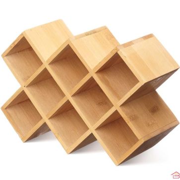 PORTE-ÉPICES EN BAMBOU POUR 10 BOUTEILLES