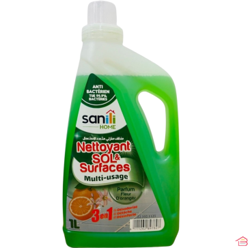 NETTOYANT SOLS PARFUM FLEUR D’ORANGER 1 LITRE MULTI USAGES DÉSINFECTANT DÉSODORISANT ANTIBACTÉRIEN