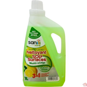 NETTOYANT SOLS PARFUM CITRON 1 LITRE MULTI USAGES DÉSINFECTANT DÉSODORISANT ANTIBACTÉRIEN