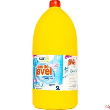 EAU DE JAVEL CLASSIQUE 12 DEGRÉS BIDON 5 LITRES DÉSINFECTANTE NETTOYANTE DÉTACHANTE