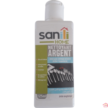 NETTOYANT ARGENT SANILI 125 ML POUR VAISSELLE ET OBJETS EN ARGENT