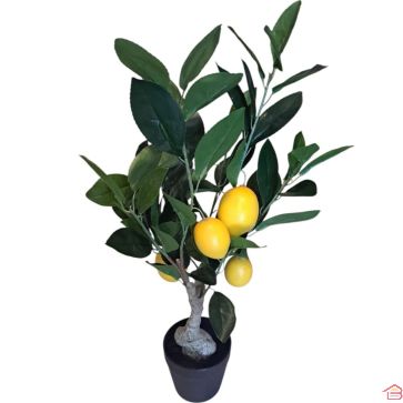 PETIT ARBRE CITRONNIER ARTIFICIEL EN POT HAUTEUR 54 CM