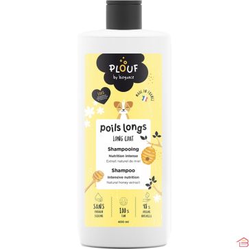 SHAMPOING POUR CHIEN POILS LONGS PLOUF 400 ML AU MIEL HYDRATANT