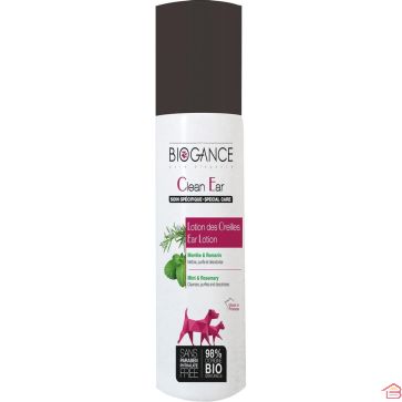 LOTION NETTOYANTE DES OREILLES POUR CHIEN 100 ML AU MENTHOL ET ROMARIN