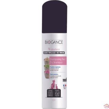 SHAMPOING SEC SANS RINÇAGE POUR CHAT TOUS TYPES DE POILS 150 ML FORMULE NATURELLE