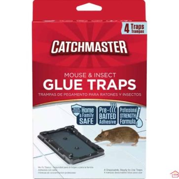 PIÈGE À COLLE NON TOXIQUE POUR SOURIS ET INSECTES AVEC APPÂT INTÉGRÉ CATCHMASTER
