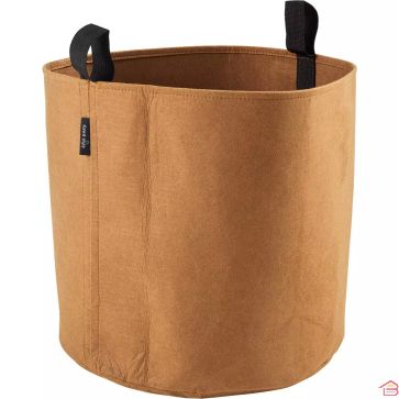 SAC DE PLANTATION EN FEUTRE GÉOTEXTILE 50,3 L MARRON AVEC POIGNÉES REPLIABLES