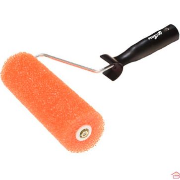 ROULEAU DE PEINTURE EN MOUSSE ORANGE TEXTURE P3 AVEC MANCHE PLASTIQUE
