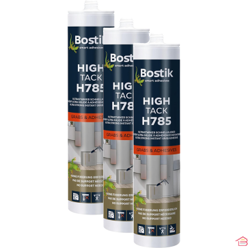 PACK DE 3 CARTOUCHES DE COLLE HAUTE ADHÉRENCE BOSTIK H785 HIGH TACK