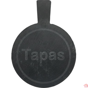 ARDOISE RONDE DÉCO TAPAS 19 X 14 X 1 CM