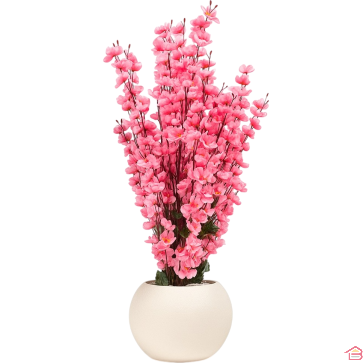 PLANTE DÉCORATIVE SOURIS ROSE ARTIFICIELLE 60 CENTIMÈTRES
