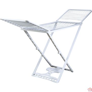 SÈCHE-LINGE EN RÉSINE BLANC 20 MÈTRES AVEC AILES ET PATTES REPLIABLES