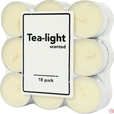 SET DE 18 BOUGIES CHAUFFE-PLAT VANILLE 4 CM EN CIRE