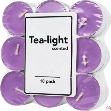 SET DE 18 BOUGIES CHAUFFE-PLAT LAVANDE 4 CM EN CIRE