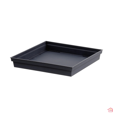 SOUCOUPE CARRÉE TOSCANE 26,7 CM GRIS ANTHRACITE EN POLYPROPYLÈNE EDA