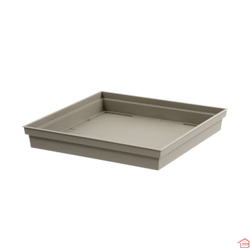 SOUCOUPE CARRÉE TOSCANE 26,7 CM TAUPE EN POLYPROPYLÈNE EDA