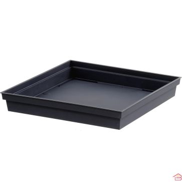 SOUCOUPE CARRÉE TOSCANE 32,6 CM GRIS ANTHRACITE EN POLYPROPYLÈNE EDA