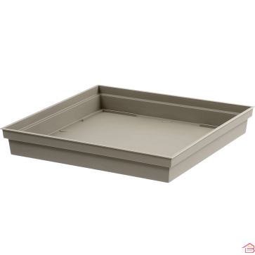 SOUCOUPE CARRÉE TOSCANE 32,6 CM TAUPE EN POLYPROPYLÈNE EDA