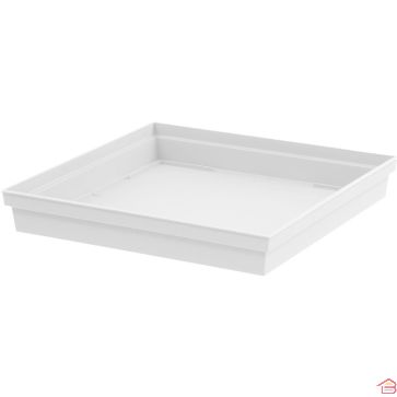 SOUCOUPE CARRÉE TOSCANE 32,6 CM BLANC EN POLYPROPYLÈNE EDA