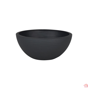 VASQUE RONDE EN POLYPROPYLÈNE ANTHRACITE 25 CM EDA GRAPHITE UP 3,3 L