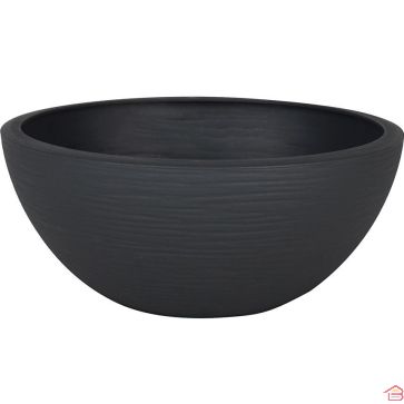 VASQUE RONDE EN POLYPROPYLÈNE ANTHRACITE 30 CM EDA GRAPHIT UP 5,5 L