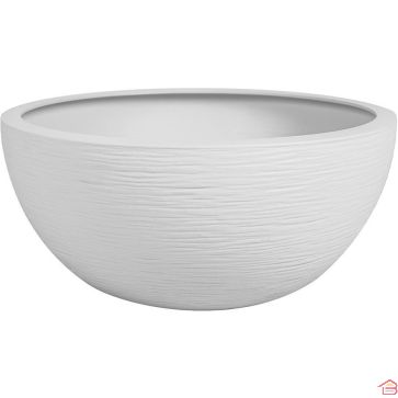VASQUE RONDE EN POLYPROPYLÈNE BLANC CÉRUSÉ 30 CM EDA GRAPHIT UP 5,5 L