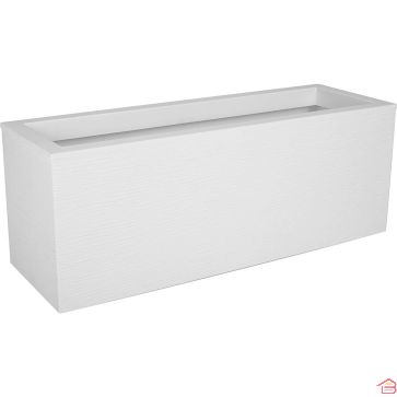 BALCONNIÈRE RECTANGULAIRE EN POLYPROPYLÈNE GRAPHIT UP 59 CM BLANC CÉRUSÉ 25 L EDA