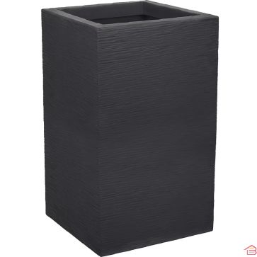 POT CARRÉ HAUT EN POLYPROPYLÈNE GRAPHIT UP 29,5 CM ANTHRACITE 36 L EDA
