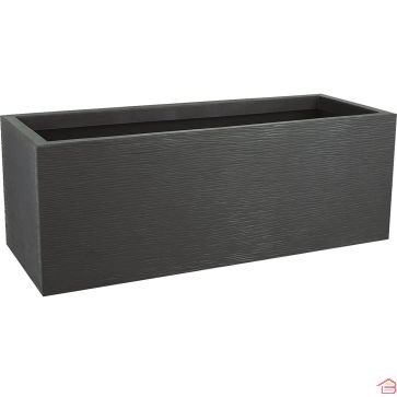 JARDINIÈRE RECTANGULAIRE EN POLYPROPYLÈNE GRAPHIT UP 79 CM GRIS ANTHRACITE 57 L EDA