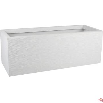 JARDINIÈRE RECTANGULAIRE EN POLYPROPYLÈNE GRAPHIT UP 79 CM BLANC CÉRUSÉ 57 L EDA