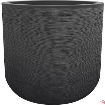POT ROND EN POLYPROPYLÈNE GRAPHIT UP 40 CM ANTHRACITE 32,5 L EDA