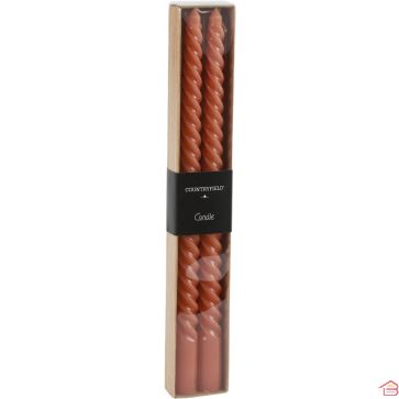 SET DE 2 BOUGIES LONGUES DÉCORATIVES ORANGES 30 CM