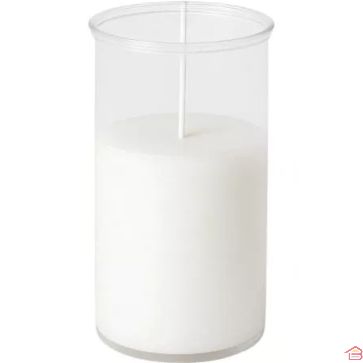 BOUGIE BLOC BLANCHE 10 CM LONGUE DURÉE
