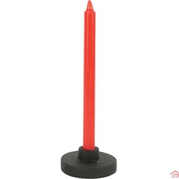 LOT DE 12 BOUGIES LONGUES TINY EN CIRE ROUGE 14 CM