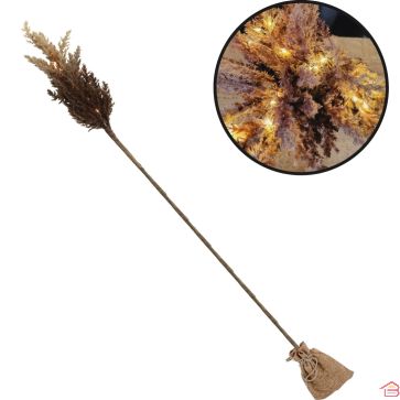 BRANCHE ARTIFICIELLE LED À PILES MARRON 90 CM ASTILBE DÉCORATIVE