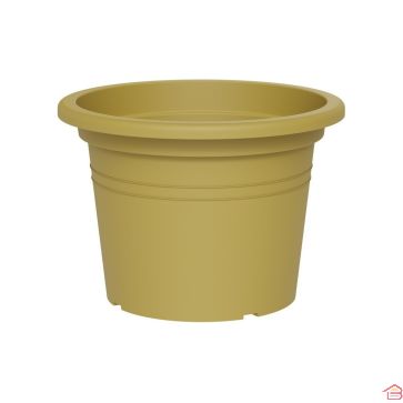 POT DE FLEURS ROND OCRE 20 CM TERA