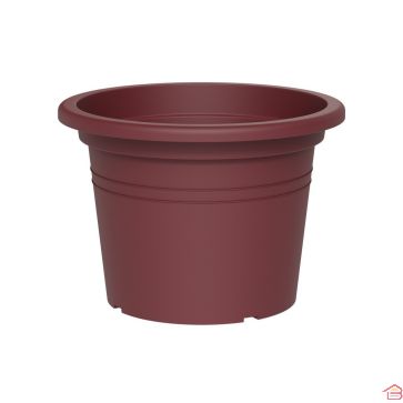 POT DE FLEURS ROND RAISIN ROUGE 20 CM TERA