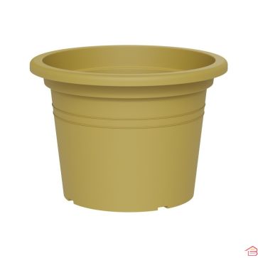 POT DE FLEURS ROND OCRE 30 CM TERA