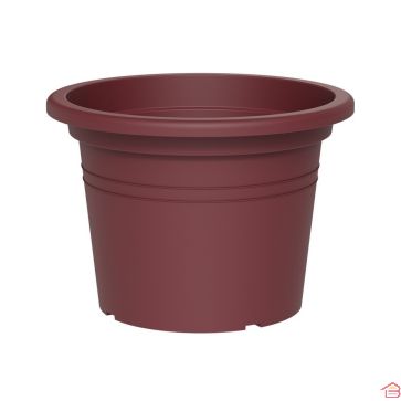 POT DE FLEUR ROND RAISIN ROUGE 30 CM TERA